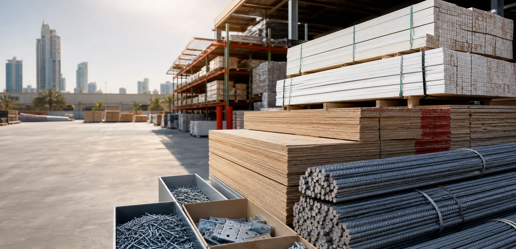 Building materials prepared for regional project supply